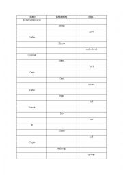 Irregular verbs