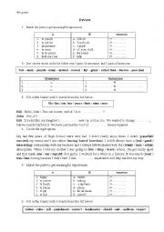 English Worksheet: Review