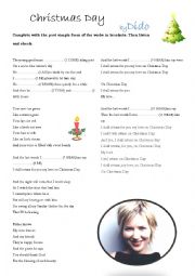 English Worksheet: Christmas Day - DIDO