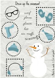 Dress up the snowman