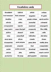 English Worksheet: media vocabulary