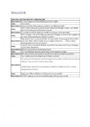 English Worksheet: Job Interview