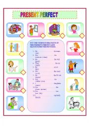 English Worksheet: PRESENT PERFECT