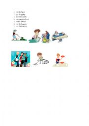 English Worksheet: Housework 