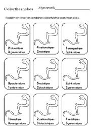 stripe snake. help students study colors