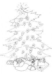English Worksheet: connect alphabet christmas tree