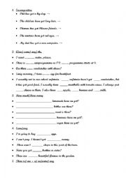 English Worksheet: Easy grammar review