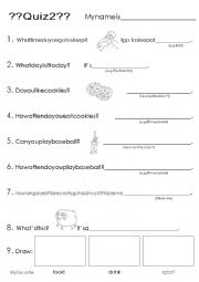 English Worksheet: speaking worksheet