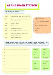 English Worksheet: At the ticket office