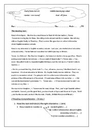 English Worksheet: achievement test 8th form