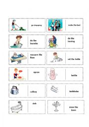 English Worksheet: Domino housework