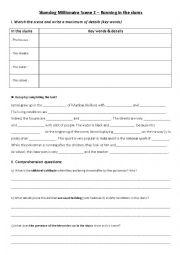 English Worksheet: slumdog millionaire scene 2 video worksheet running in the slums