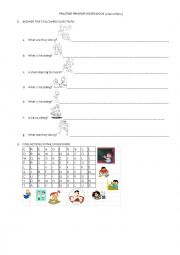 English Worksheet: Present Continuous 