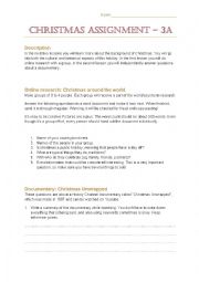 English Worksheet: Learn about the background of Christmas