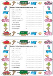 Spelling task for children