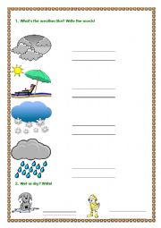 Weather Simple Worksheet