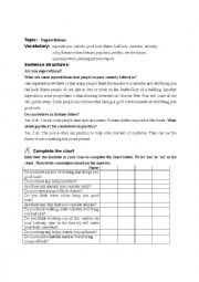 English Worksheet: :   Superstitions