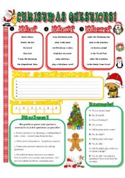 Christmas Conversation Questions! COLOR + B/W!