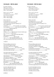 English Worksheet: Wiz Khalifa - Past simple irregular/regular verbs