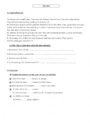 English Worksheet: Review module 1+2 for 7th formers