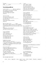 English Worksheet: Song - You belong with me (Taylor Swift)