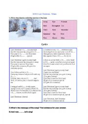 English Worksheet: Last Christmas