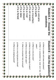 English Worksheet: Landforms and Water forms Communicative Cards - definitions