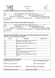 English Worksheet: Toms Dinner Work sheet