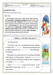 English Worksheet: 7th end term1