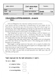 English Worksheet: 8th end term 1