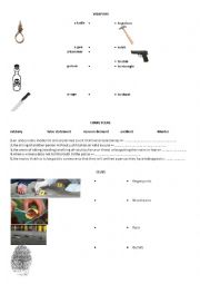 English Worksheet: Crime Scene 