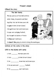 English Worksheet: present simple