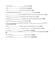 English Worksheet: B2 verbs exercise