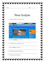 News Analysis - about a cat (for beginners)
