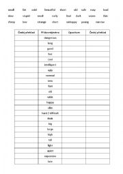 English Worksheet: Adjectives - opposite
