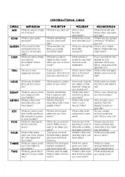 English Worksheet: Conversation Cards