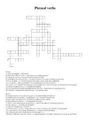 Phrasal verbs - Crossword