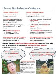 English Worksheet: Compare Present Simple and Present Continuous