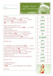 English Worksheet: SONG Taylor Swift Last Christmas