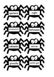 English Worksheet: Sight word spiders