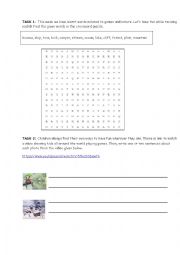 English Worksheet: worksheet geographical features children games