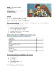 English Worksheet: Pixar Toy Story