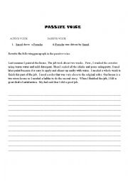 English Worksheet: Passive Voice