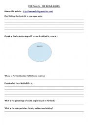 English Worksheet: Portland Green City webquest