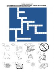 English Worksheet: alphabet crossword puzzle