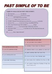 English Worksheet: PAST SIMPLE OF TO BE (WAS/WERE)