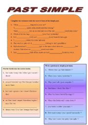 English Worksheet: past simple