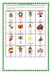 English Worksheet: CULTURE - CHRISTMAS taboo cards