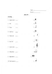 English Worksheet: Music Theory Quiz