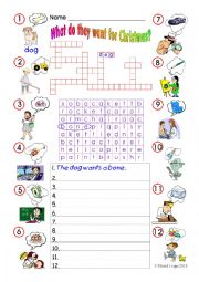 English Worksheet: What do they want for Christmas?: with answer keys